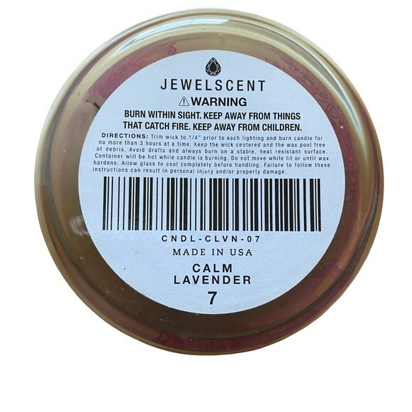 JewelScent Calm Lavender Natural Soy Blend Candle Size 7 Ring – New - Picture 4 of 4
